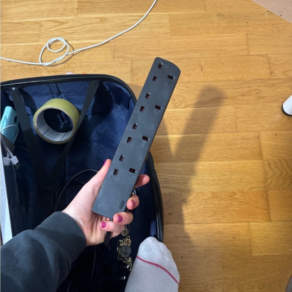 Black Power Strip for uk cords